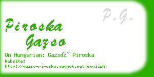 piroska gazso business card